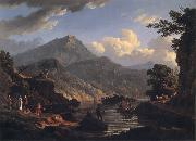 John Knox Landscape with Tourists at Loch Katrine USA oil painting artist